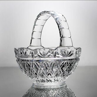 Bohemian Crystal Oval Basket