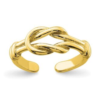 Gold Plated Sterling Silver Love Knot Toe Ring