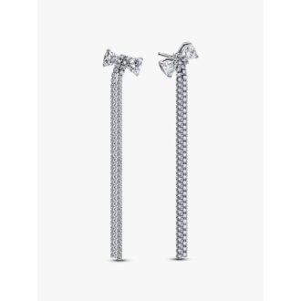 Pandora Pave Bow Drop Earrings