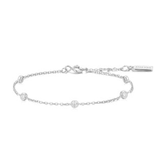 Ania Haie Sterling Silver Bezel CZ Station Bracelet