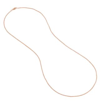 Wheat Chain in Rose Gold-Plated Sterling Silver, 20"