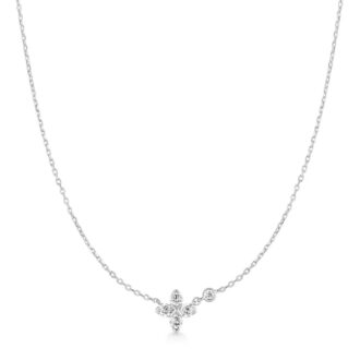 Ania Haie Silver Sparkling Clover Necklace