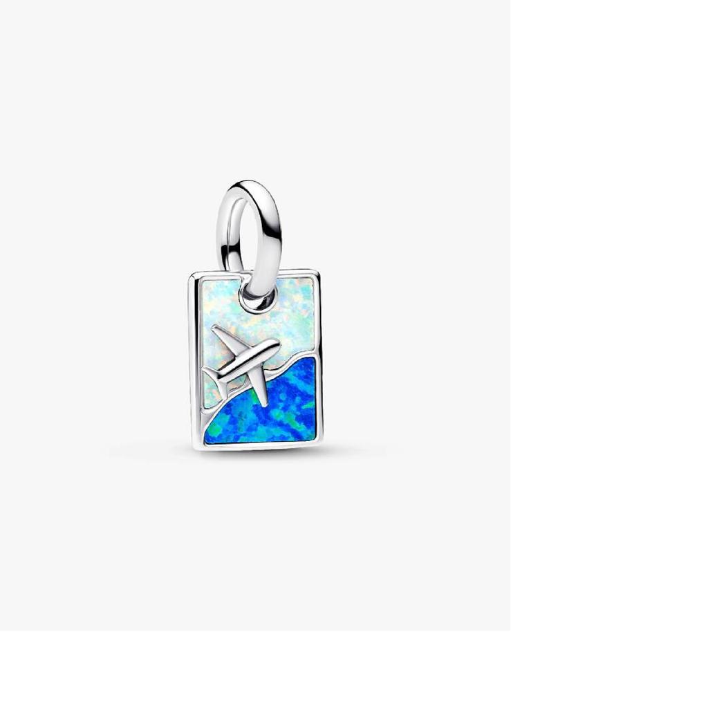 Pandora Travel White & Blue Lab Opal Dangle Charm