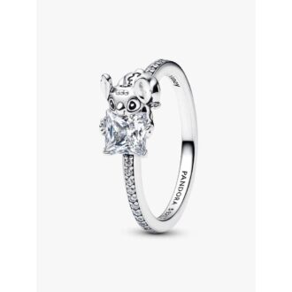 Pandora Disney Stitch Sterling Silver Ring with CZ
