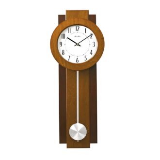 Bulova Avent Walnut Pendulum Wall Clock
