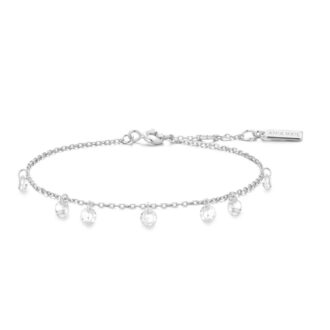 Ania Haie Silver CZ Droplet Station Bracelet