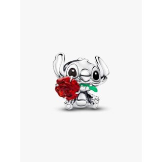 Pandora Disney Stitch with Rose Charm in Silver