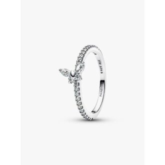 Pandora Butterfly Sterling Silver Ring with Clear CZ