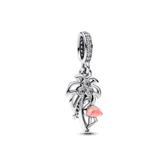 Pandora Miami Pink Opal & Clear CZ Dangle Charm