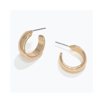 Polished Yellow Hoop Earrings