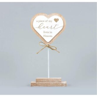 "A Piece of My Heart" Wood Cutout with Stand - 6x12 inches
