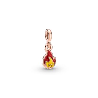 Fire 14K Rose Gold-Plated Dangle Charm