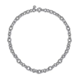 Gabriel Bujukan Oval Link Chain in Sterling Silver, 16.5" Length