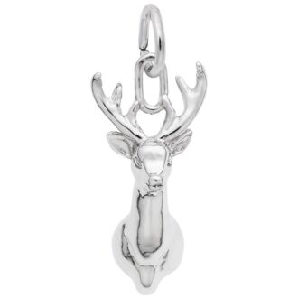 Deer Head Charm in Sterling Silver by Rembrandt Charms
