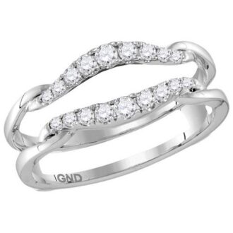 Enhancer Wedding Band with .33ctw Round Diamonds in 14k White Gold