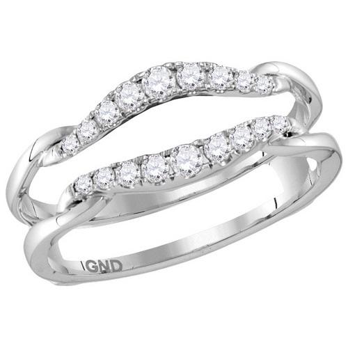 Enhancer Wedding Band with .33ctw Round Diamonds in 14k White Gold
