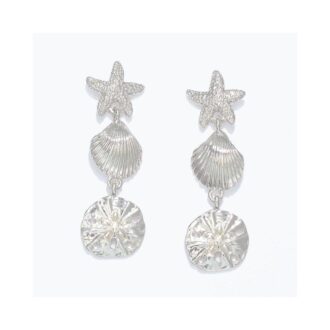 Playful Sea Life Dangle Earrings in Silver