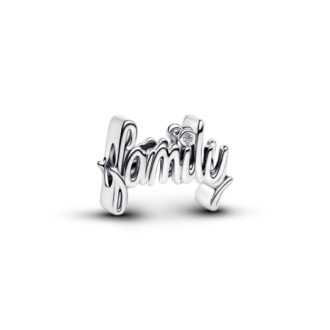 Pandora Family Sterling Silver Charm with Clear CZ