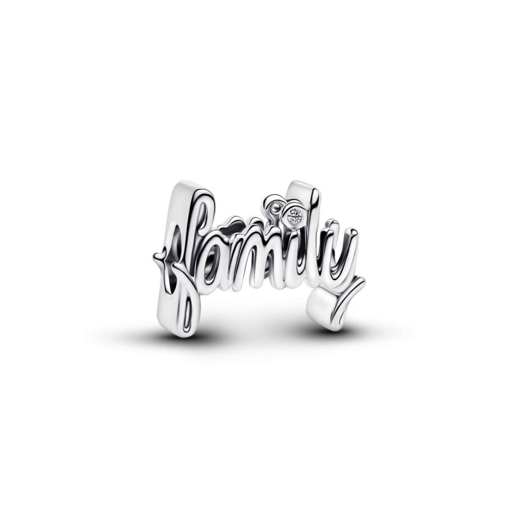 Pandora Family Sterling Silver Charm with Clear CZ