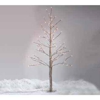 48" Champagne Glitter Tree with Twinkling White Lights