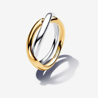 Pandora Entwined Silver and Gold Band Ring