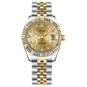 Ladies Pre-Owned Rolex Datejust with Diamond Bezel and Jubilee Bracelet