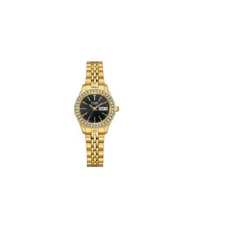 Citizen Women's Gold-Tone Black Dial Quartz Dress Watch