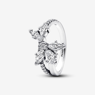 Pandora Sparkling Asymmetrical Herbarium Cluster Ring