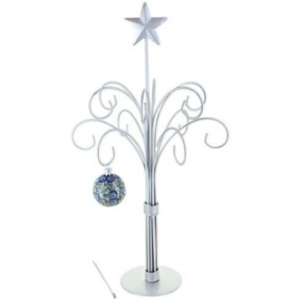 Silver 12-Arm Ornament Display Stand