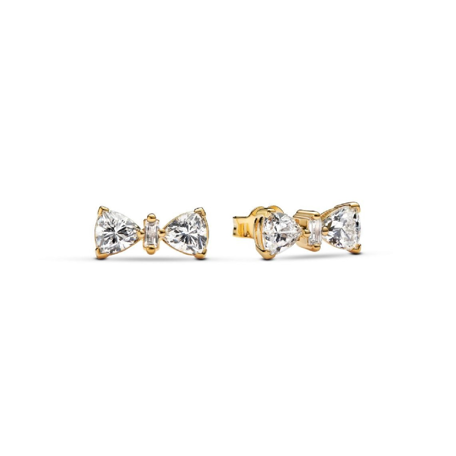 Pandora 14KYGP Bow Stud Earrings