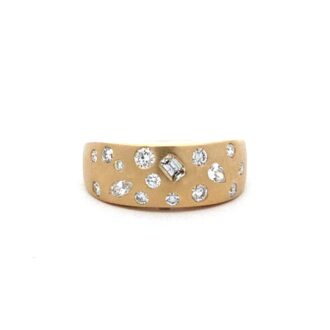 Stunning 14KY Satin Confetti Ring with .67CTW Diamonds