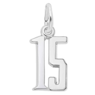 Rembrandt Number 15 Charm in Sterling Silver