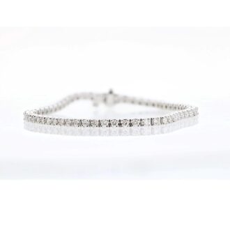 Tennis Bracelet with 1ct Round Lab Grown Diamonds in 14k White Gold