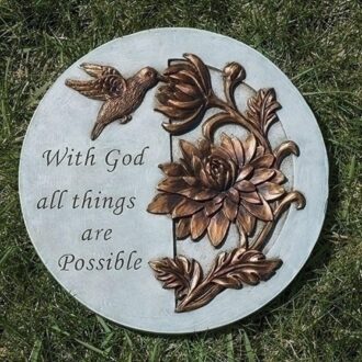 9" Garden Stone - With God, All Things Are Possible