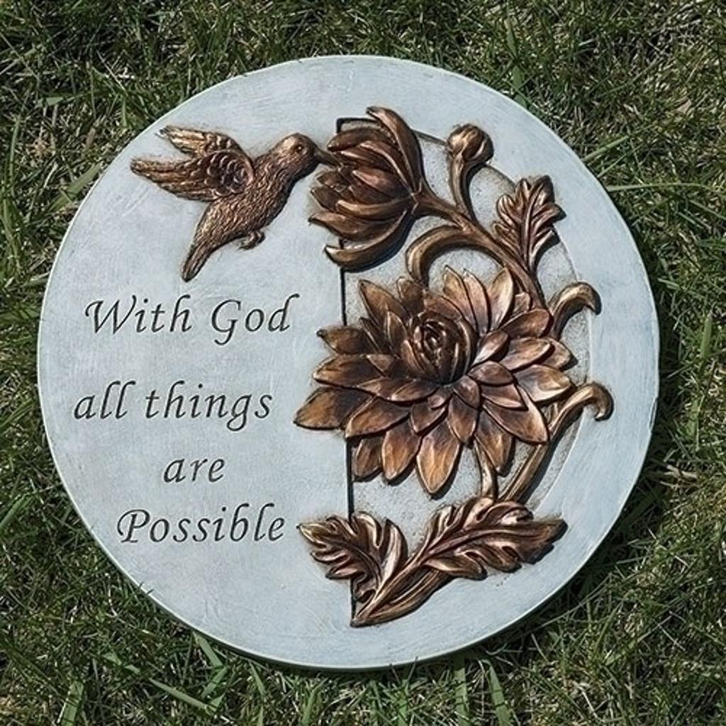 9" Garden Stone - With God, All Things Are Possible