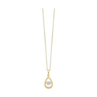 Rhythm of Love Pear Pendant .05ct Diamond in 10k Yellow Gold