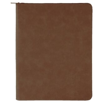 Brown Leatherette Portfolio 9.5" x 12" - Engraving Included