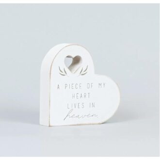 Chunky Double-Sided Wooden Heart Decor - 4x4 Inches