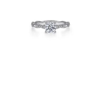 Gabriel Oval 1ct Engagement Ring 1.12ctw in 14k White Gold