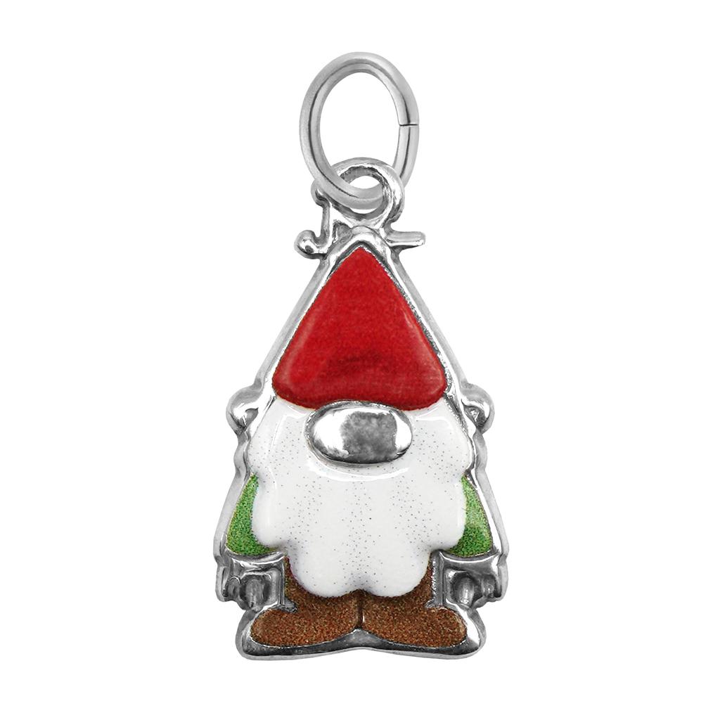 Enamel Gnome Charm in Sterling Silver by Rembrandt Charms