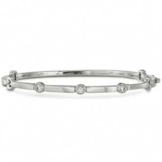 Hearts on Fire Copley Diamond Bangle .17ctw 18k White Gold
