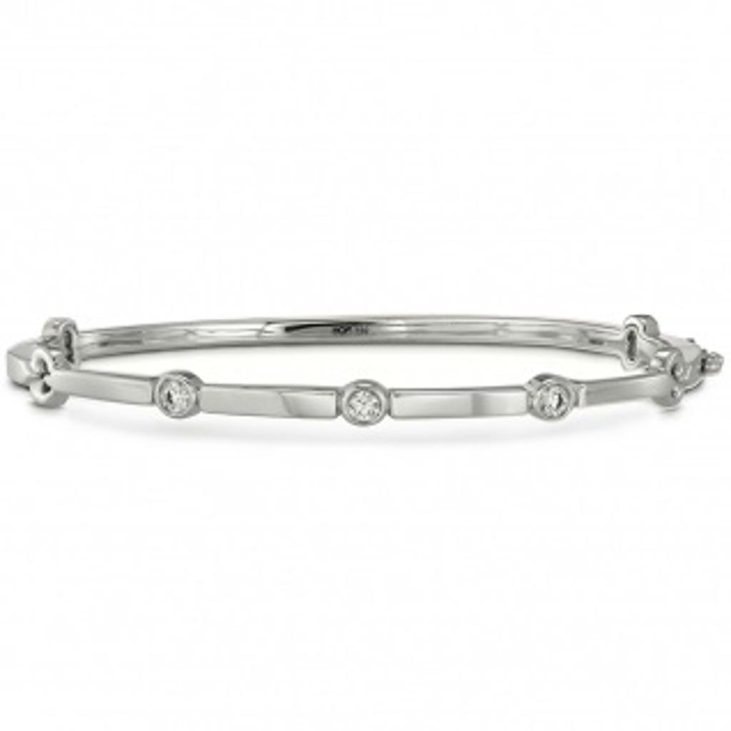 Hearts on Fire Copley Diamond Bangle .17ctw 18k White Gold