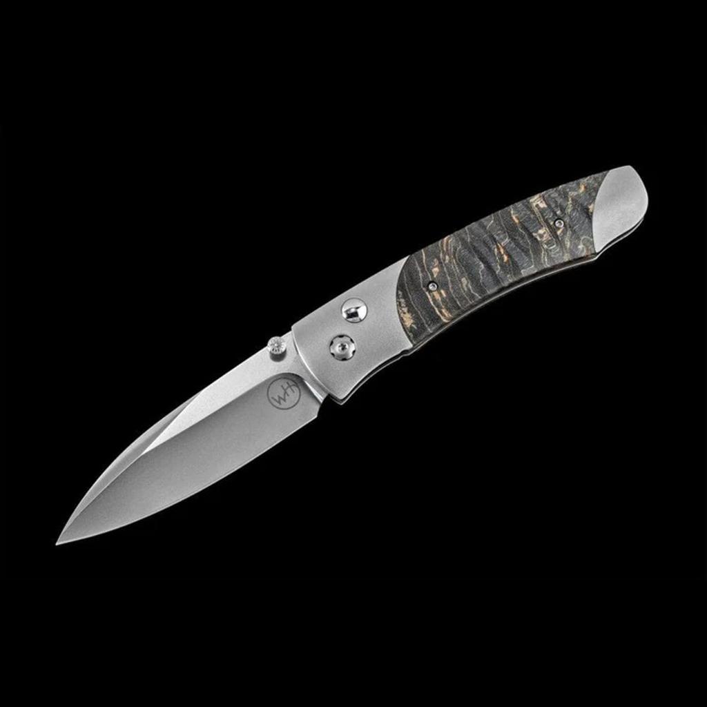William Henry Titanium Pocket Knife, Green Handle, SS Blade