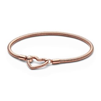 Pandora Pandora Moments Heart Closure Snake Chain Bracelet
