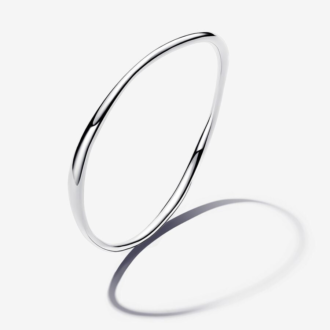 Pandora Organically Shaped Sterling Silver Bangle Bracelet