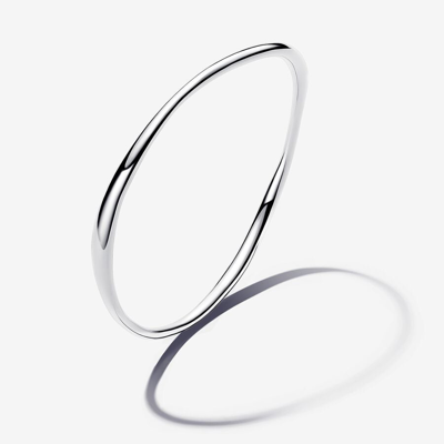 Pandora Organically Shaped Sterling Silver Bangle Bracelet