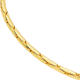 14K Yellow Gold 1.35mm Diamond Cut Forzentina Bracelet 7.25"