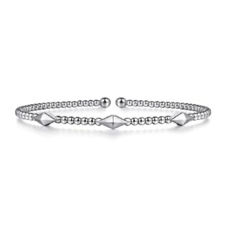 Gabriel Bujukan Pyramid Station Bangle Bracelet in 14k White Gold
