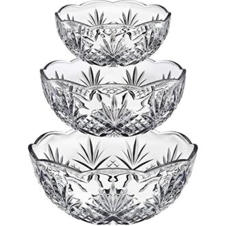 Dublin Crystal 3-Piece Bowl Set