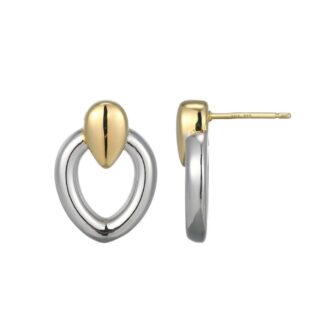 Celeste Sterling Silver & Gold-Plated Teardrop Earrings